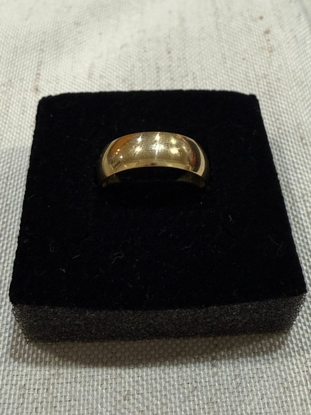 Mejuri 6mm 14k Solid Yellow Gold Curve Band Wedding Ring Sz 5.5 $1200 - Picture 2 of 5